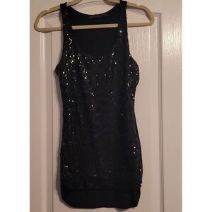 The‎ Limited,sequin black tank top size medium